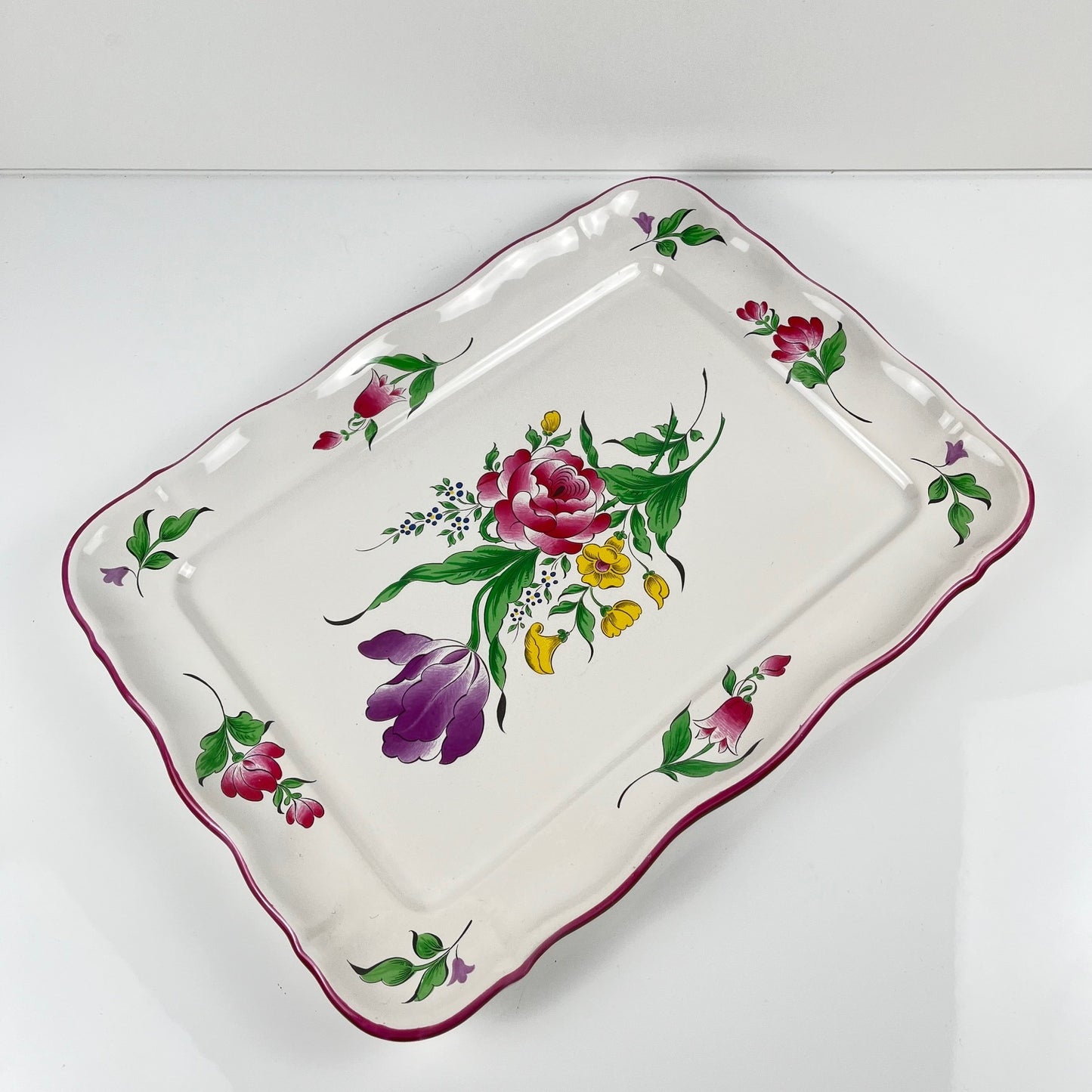 Plat rectangulaire Modèle Réverbère par KG Lunéville