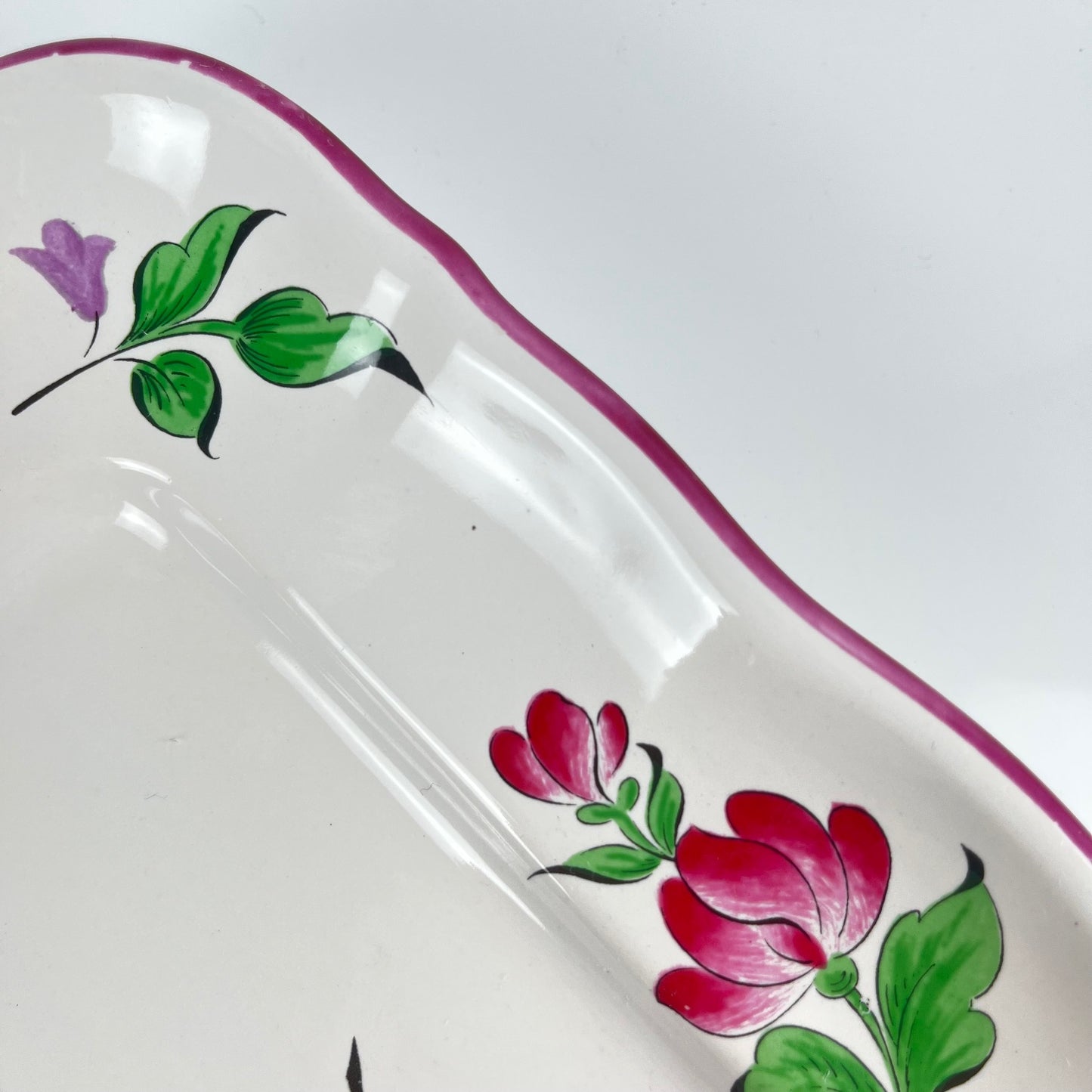 Plat rectangulaire Modèle Réverbère par KG Lunéville