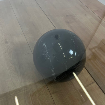 Table basse asymétrique roche bobois en verre et marbre, 1980/90