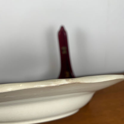 Set of 4 Sarreguemines soup plates, "Agreste" model, 1920/50