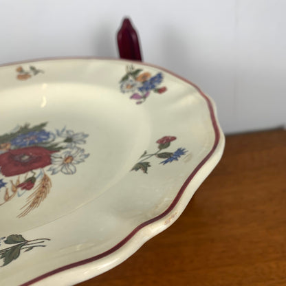 Set of 4 Sarreguemines soup plates, "Agreste" model, 1920/50