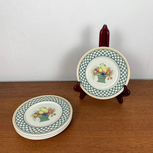 Set of 4 Villeroy &amp; Boch bread plates, "Basket" model