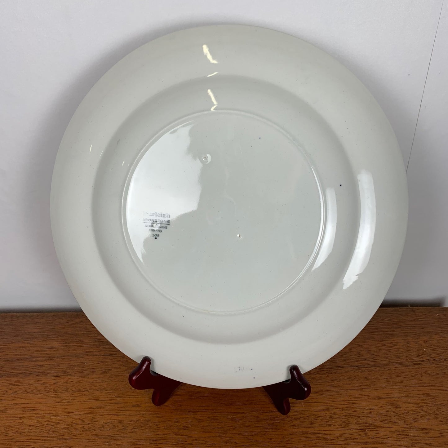 Very large Staffordshire ironstone platter, Burleigh, floral pattern, 1970