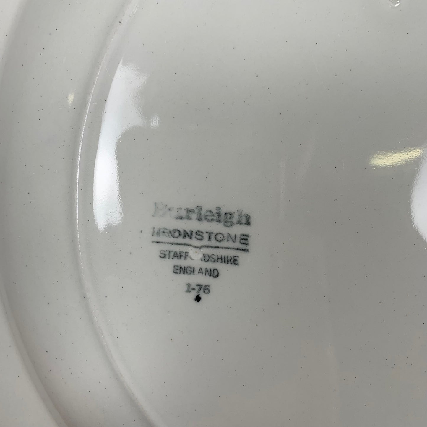 Very large Staffordshire ironstone platter, Burleigh, floral pattern, 1970