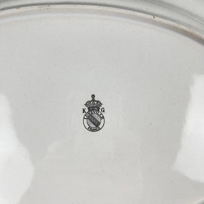 Oval dish with flat end, Réverbère model by KG Lunéville