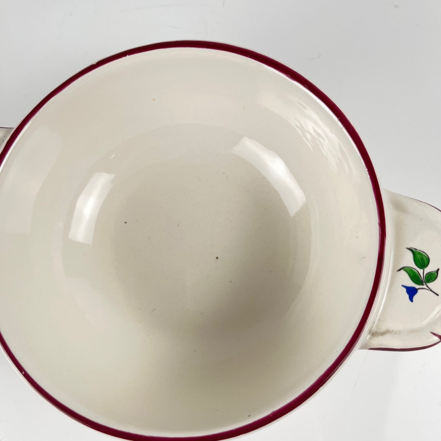 Bowl with handle, "Réverbère" model by KG Lunéville