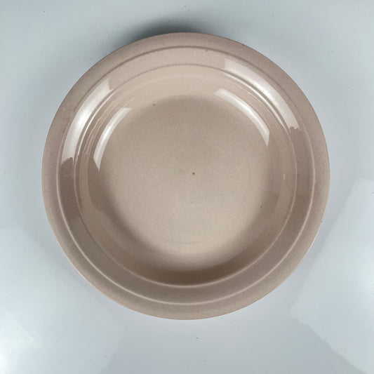 Pale pink round, shallow dish, St Amand, ceranor, 1940