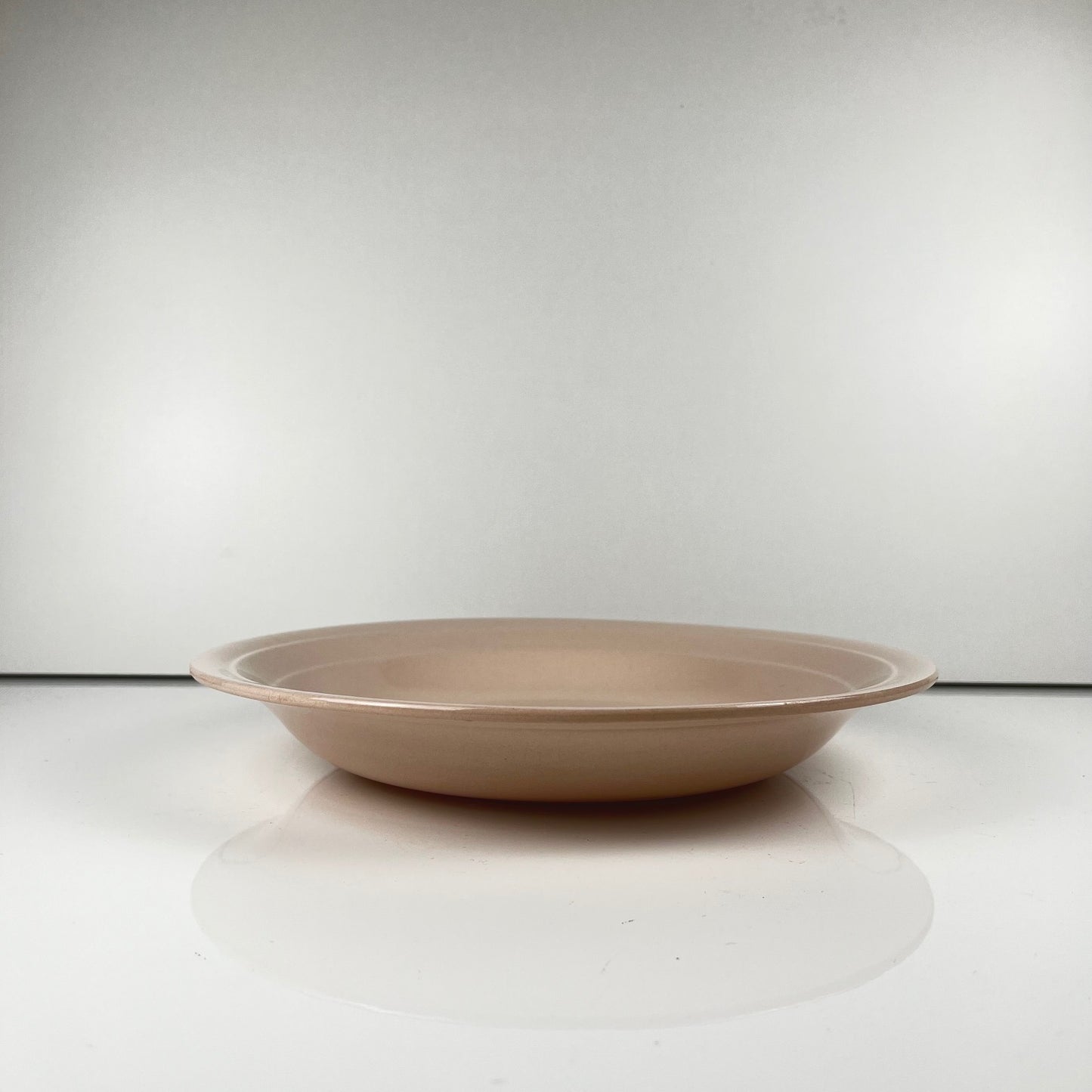 Pale pink round, shallow dish, St Amand, ceranor, 1940