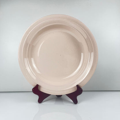 Pale pink round, shallow dish, St Amand, ceranor, 1940