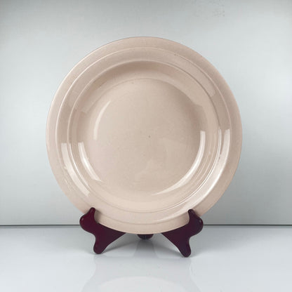 Pale pink round, shallow dish, St Amand, ceranor, 1940