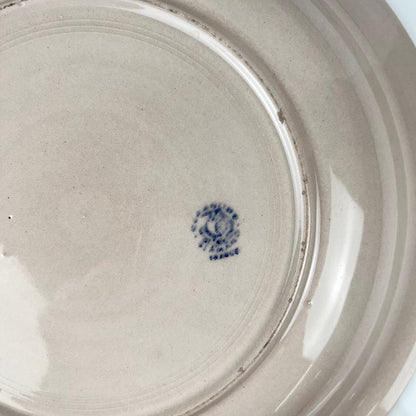 Pale pink round, shallow dish, St Amand, ceranor, 1940