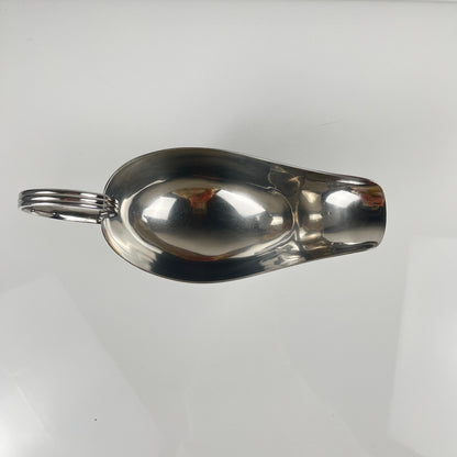 Royal BB stainless steel gravy boat, France, mid-20th century.