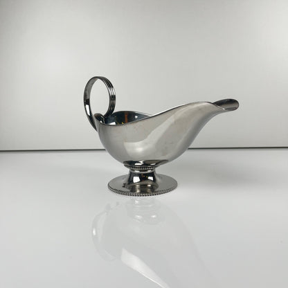 Royal BB stainless steel gravy boat, France, mid-20th century.