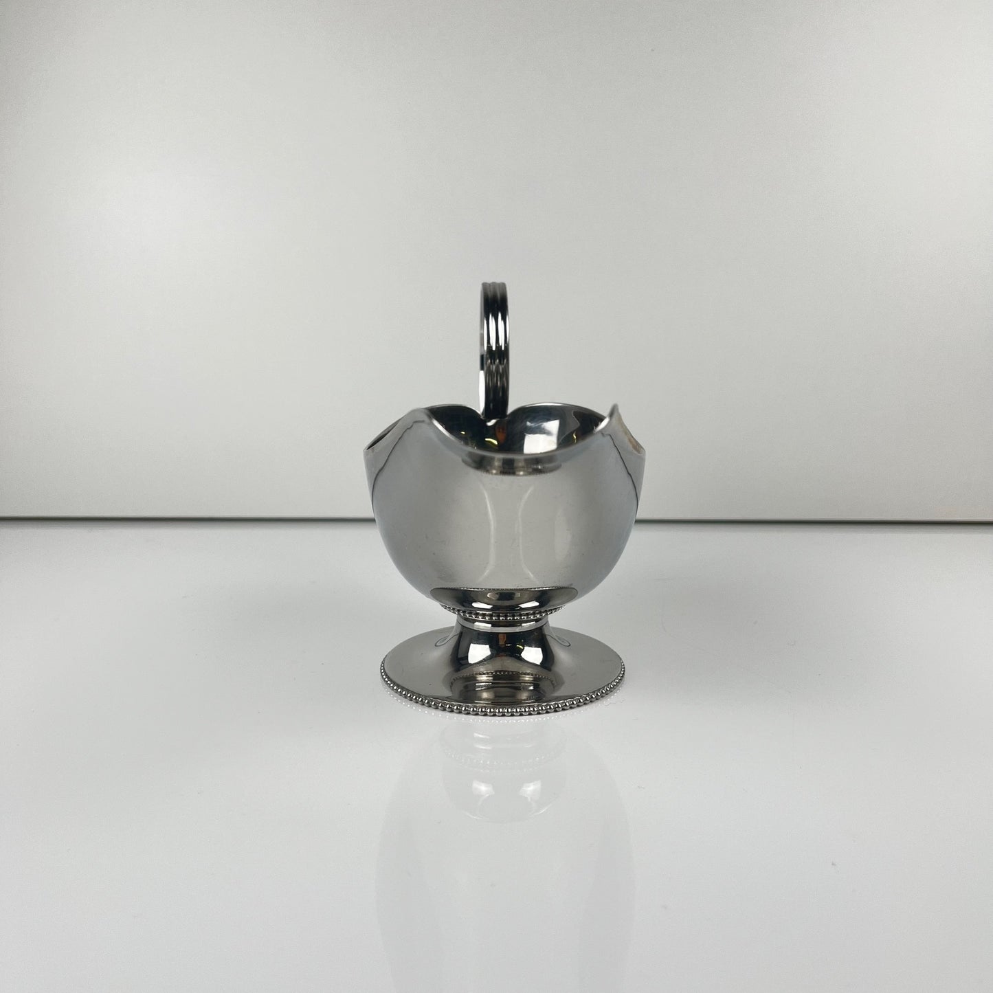 Royal BB stainless steel gravy boat, France, mid-20th century.