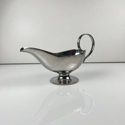 Royal BB stainless steel gravy boat, France, mid-20th century.