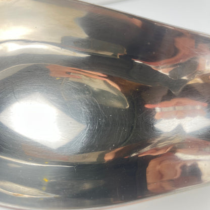 Royal BB stainless steel gravy boat, France, mid-20th century.