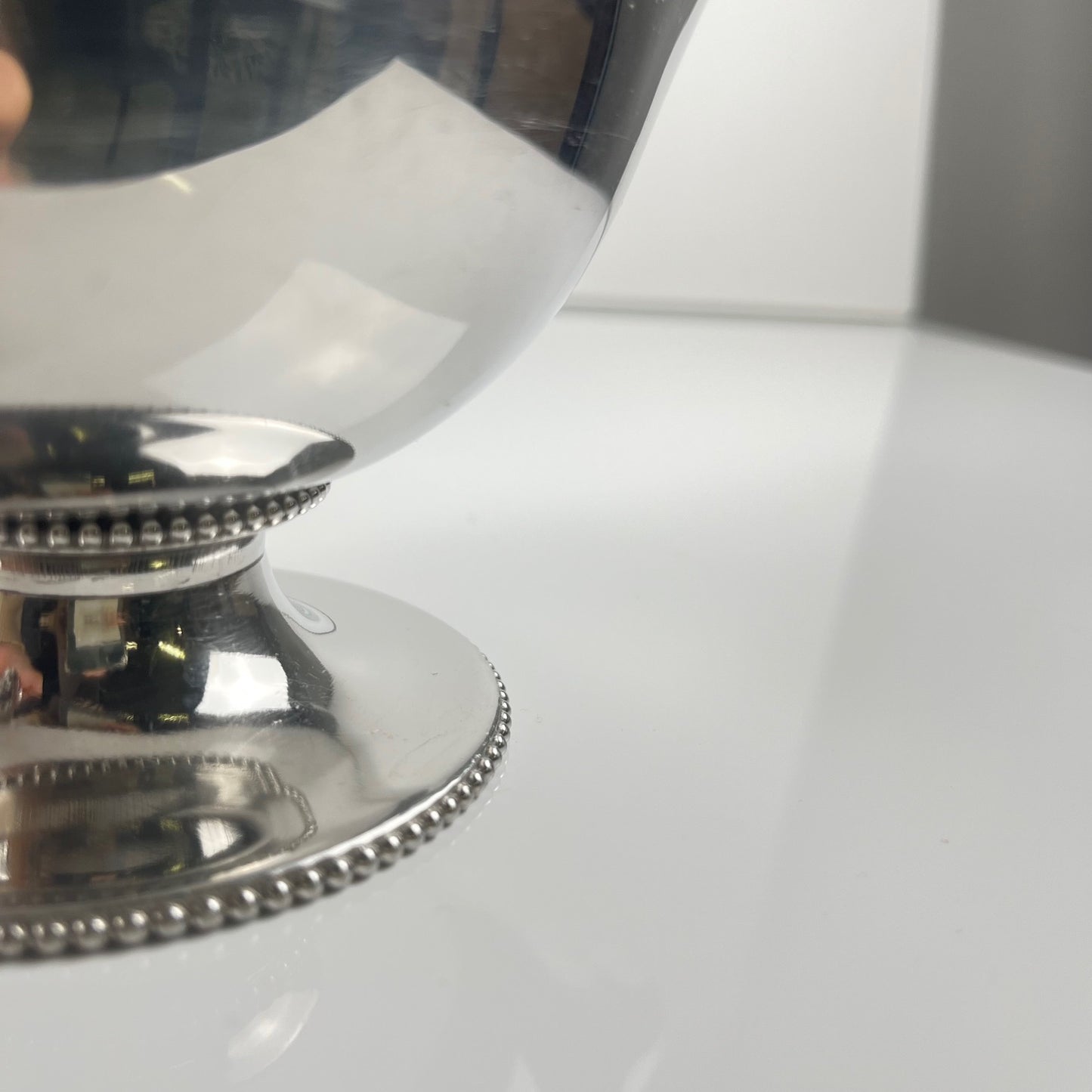 Royal BB stainless steel gravy boat, France, mid-20th century.