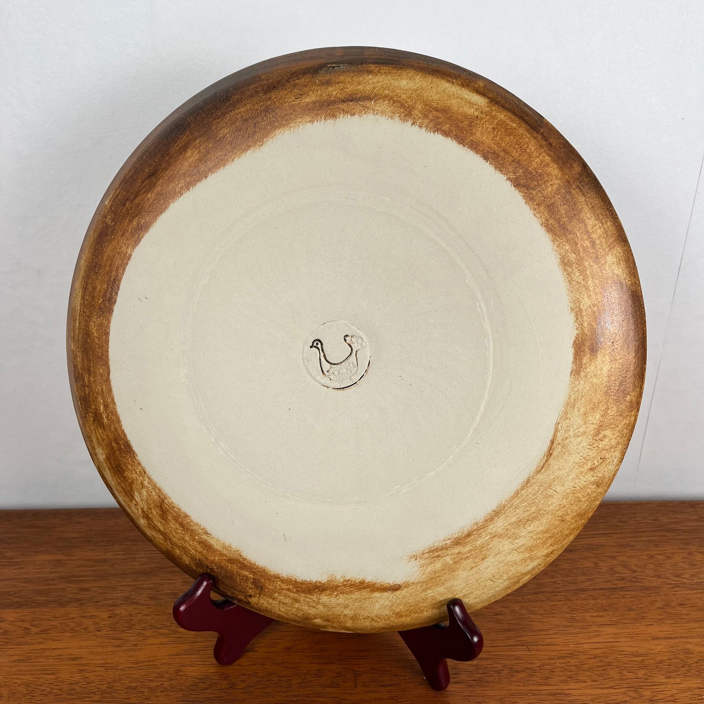 Plat rond / Plat à gateau   "La Colombe", 1950/60