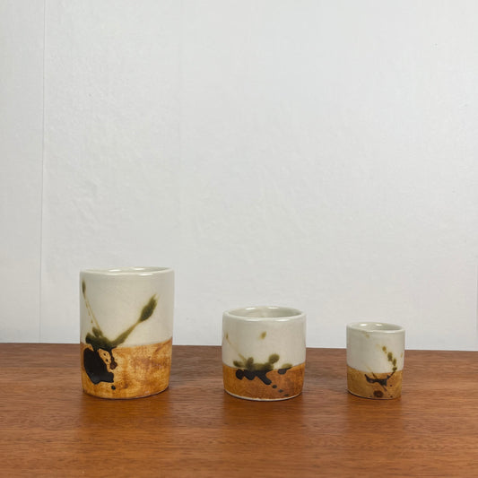 Set of 3 "La Colombe" containers, 1950/60