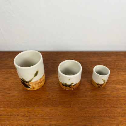 Set of 3 "La Colombe" containers, 1950/60