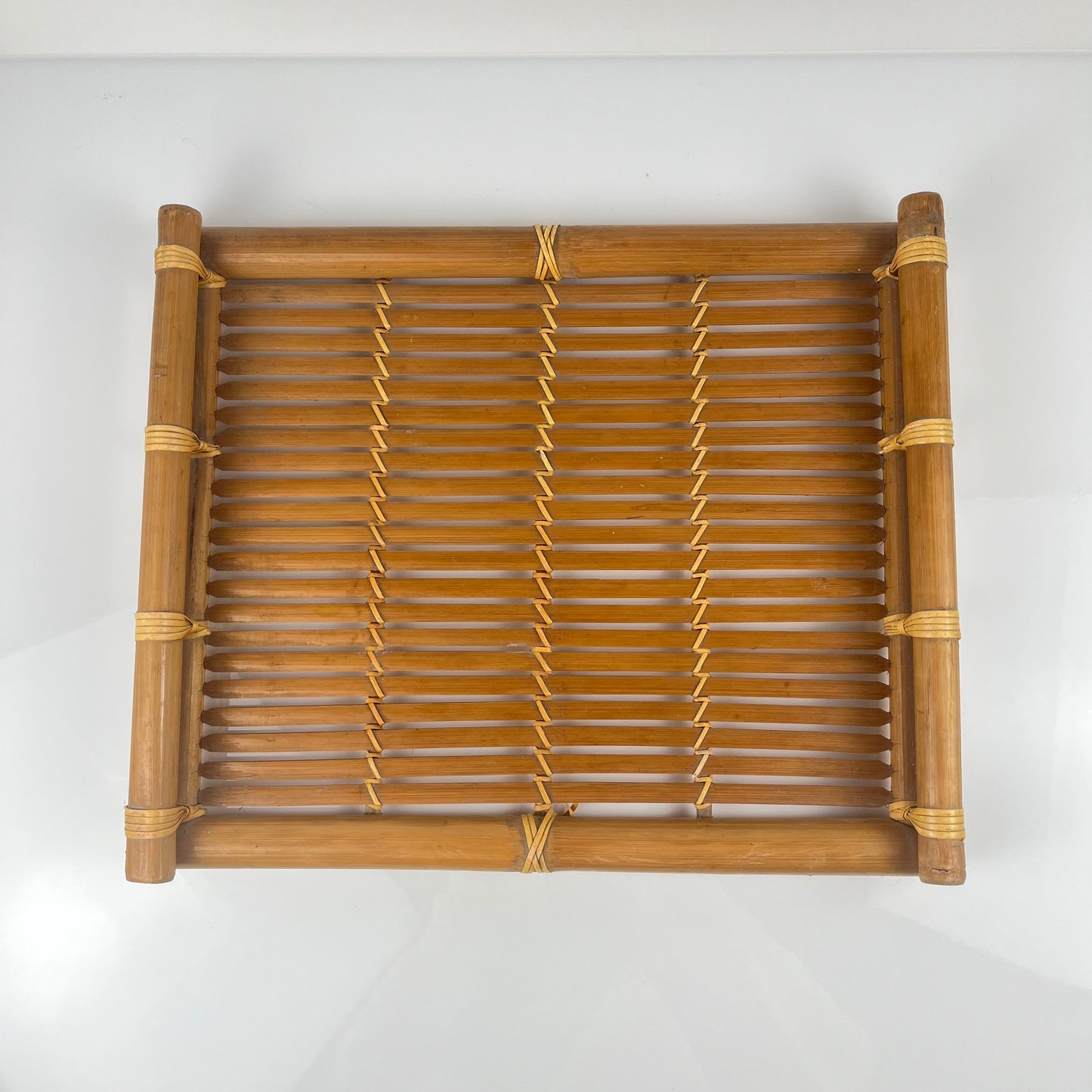 Plateau en bambou avec poignée, 1960/70