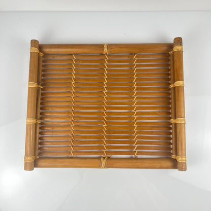 Plateau en bambou avec poignée, 1960/70