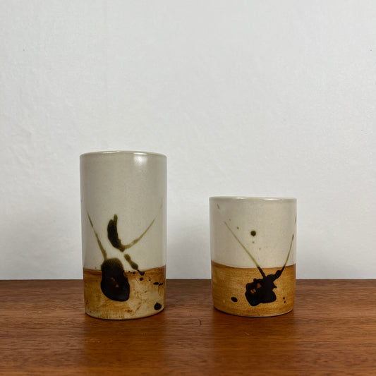 Set of 2 vases / pencil holders "La Colombe", 1950/60