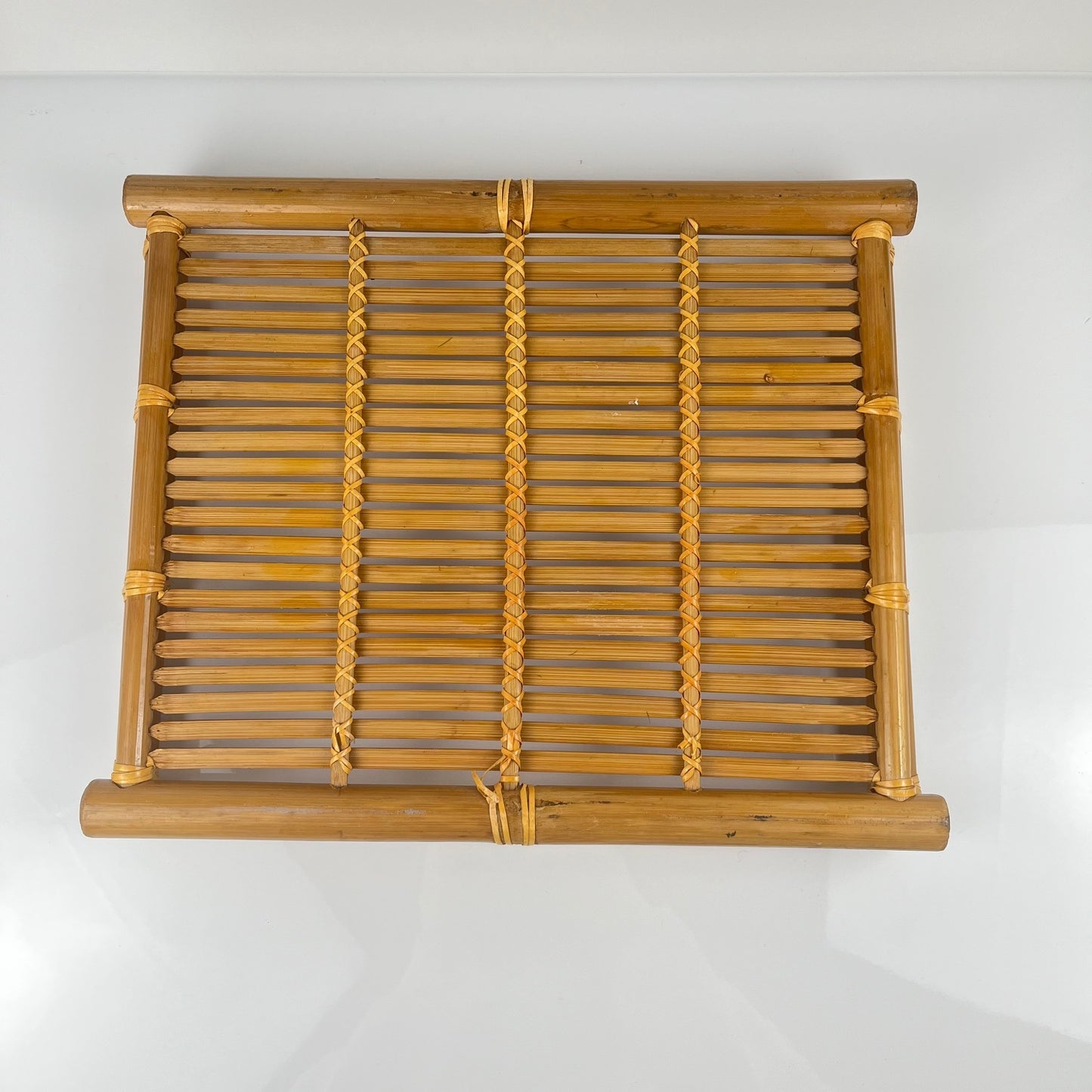 Plateau en bambou avec poignée, 1960/70