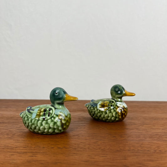 Salière & poivrière canard en céramique
