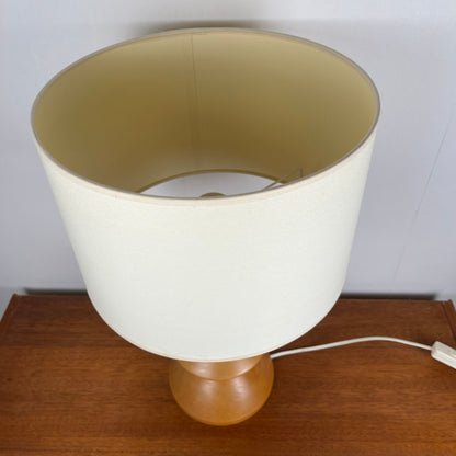 Lampe de table en bois clair, 1980