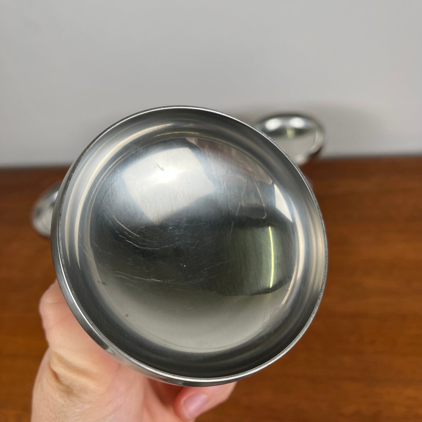 Lot de 6 coupes à glaces en inox, 1970, Létang-Remy
