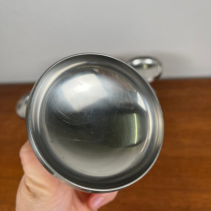 Lot de 6 coupes à glaces en inox, 1970, Létang-Remy