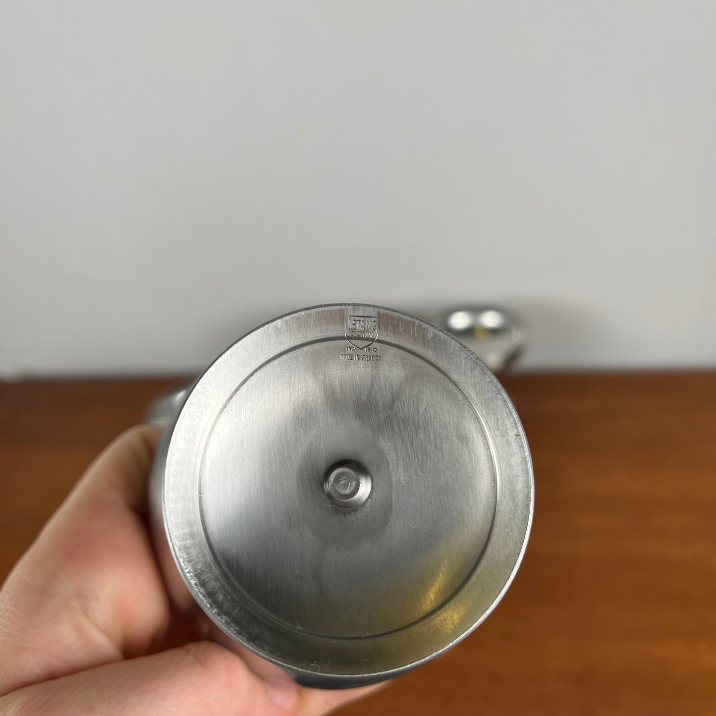 Lot de 6 coupes à glaces en inox, 1970, Létang-Remy