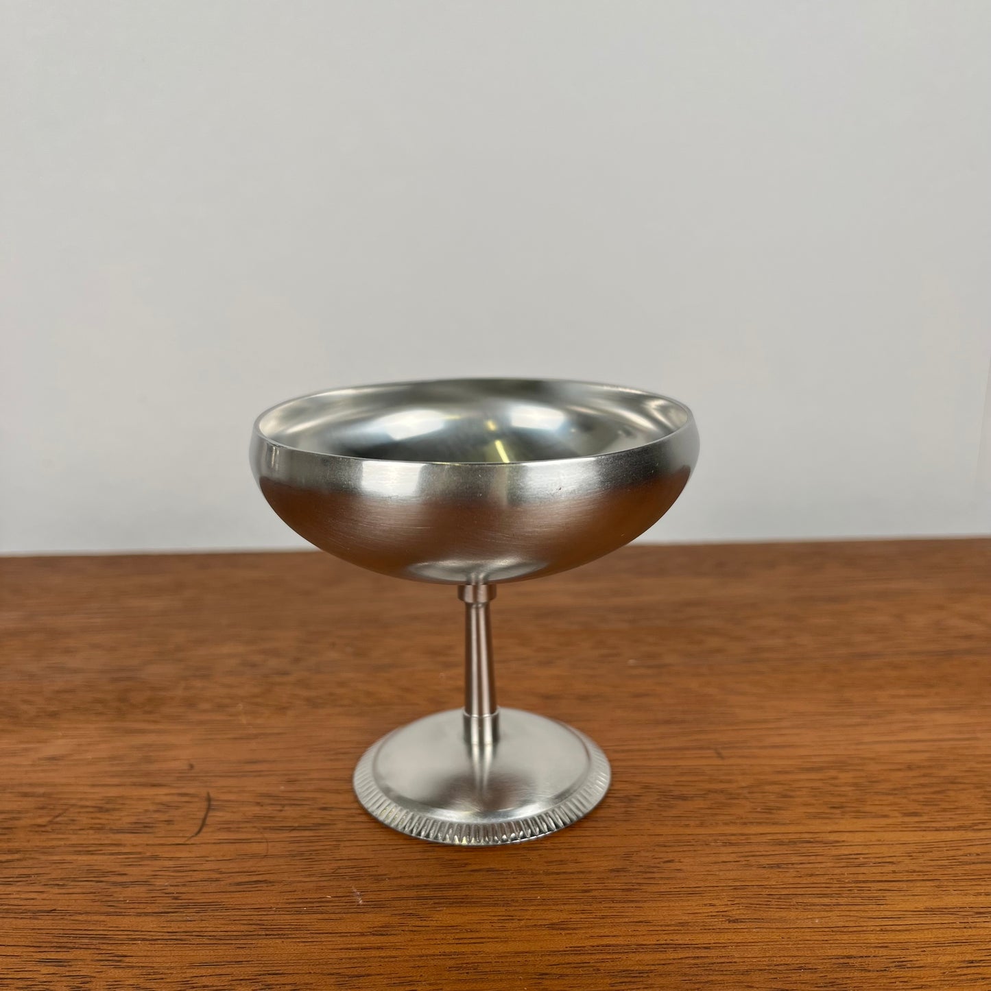Lot de 6 coupes à glaces en inox, 1970, Létang-Remy