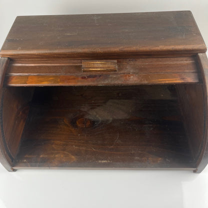 Boite à pain en bois foncé