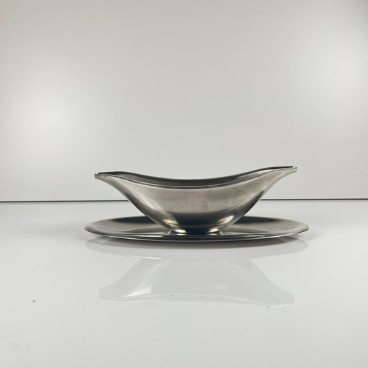 Letang Remy stainless steel sauce boat, 20th century