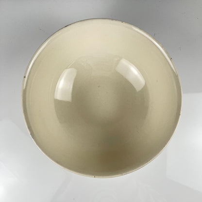 Saladier Demi-porcelaine Badonviller, motif fleurs bleu, début XXe