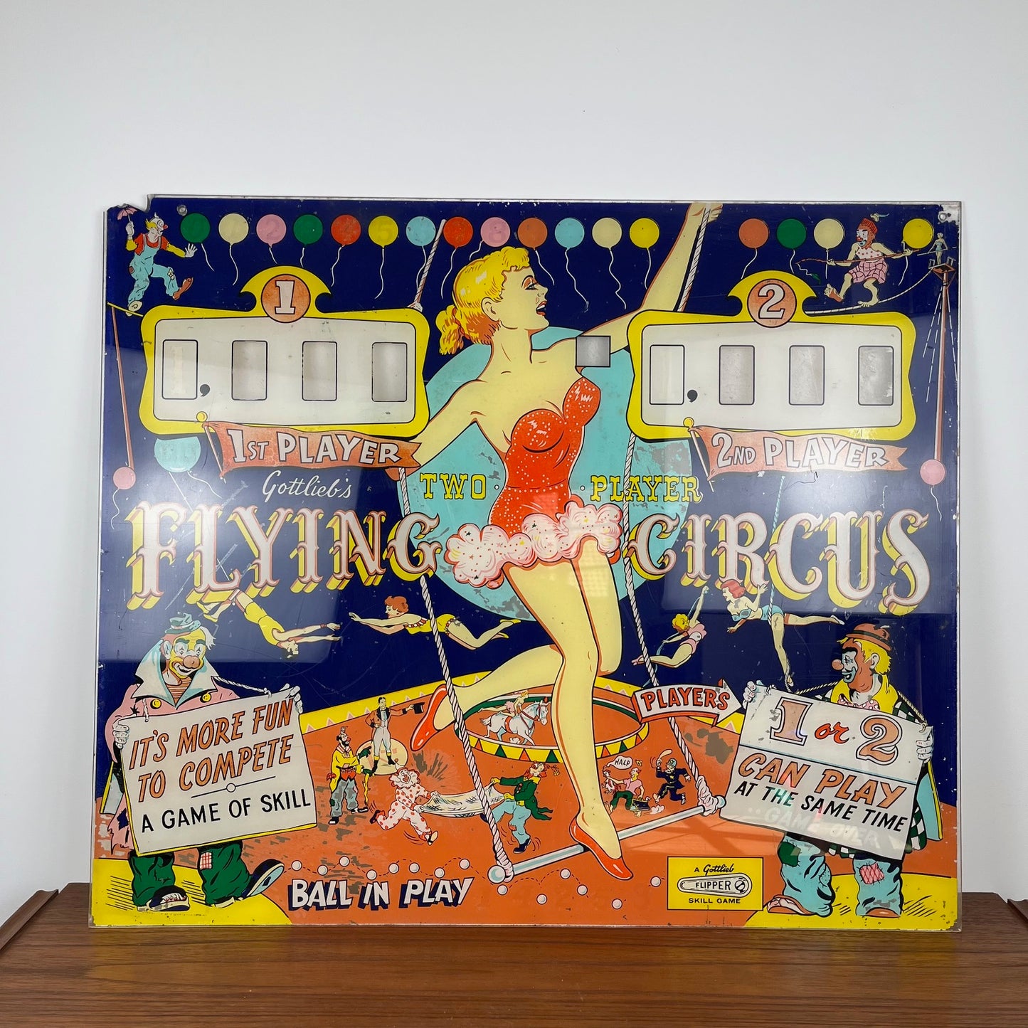Plaque de flipper Gottlieb – “Flying Circus” – Années 60