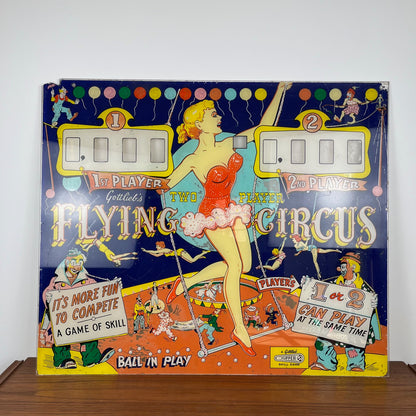 Plaque de flipper Gottlieb – “Flying Circus” – Années 60