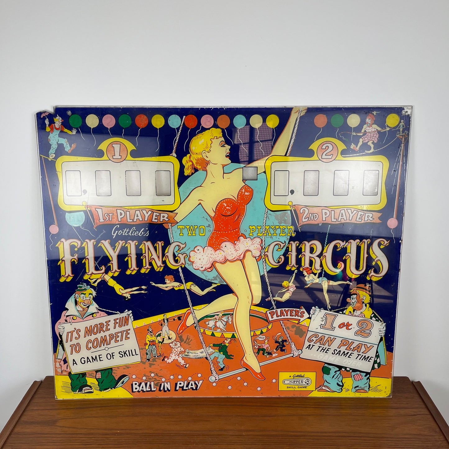 Plaque de flipper Gottlieb – “Flying Circus” – Années 60