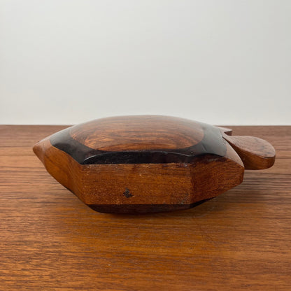 Exotic wood fish statue, midcentury modern
