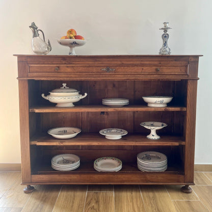 Buffet / vaisselier ouvert en chêne style campagne , 1930/50