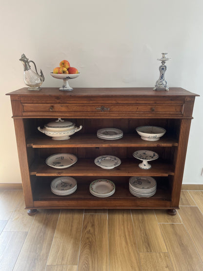 Buffet / vaisselier ouvert en chêne style campagne , 1930/50