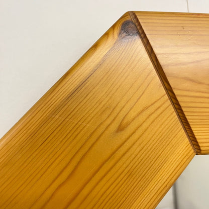 Large octagonal pine mirror, Scandinavian, 1980s