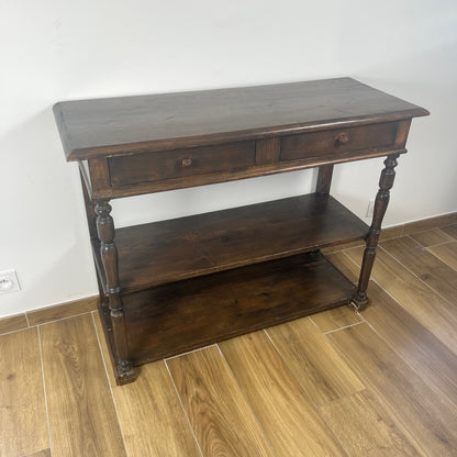 Antique solid wood console table – late 19th / early 20th century