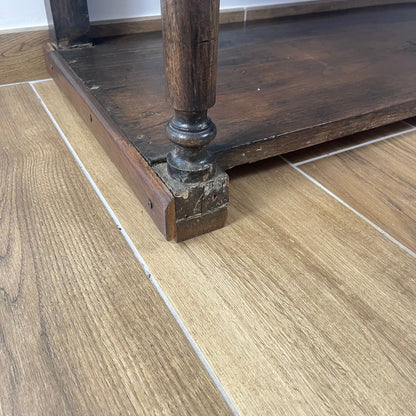 Antique solid wood console table – late 19th / early 20th century