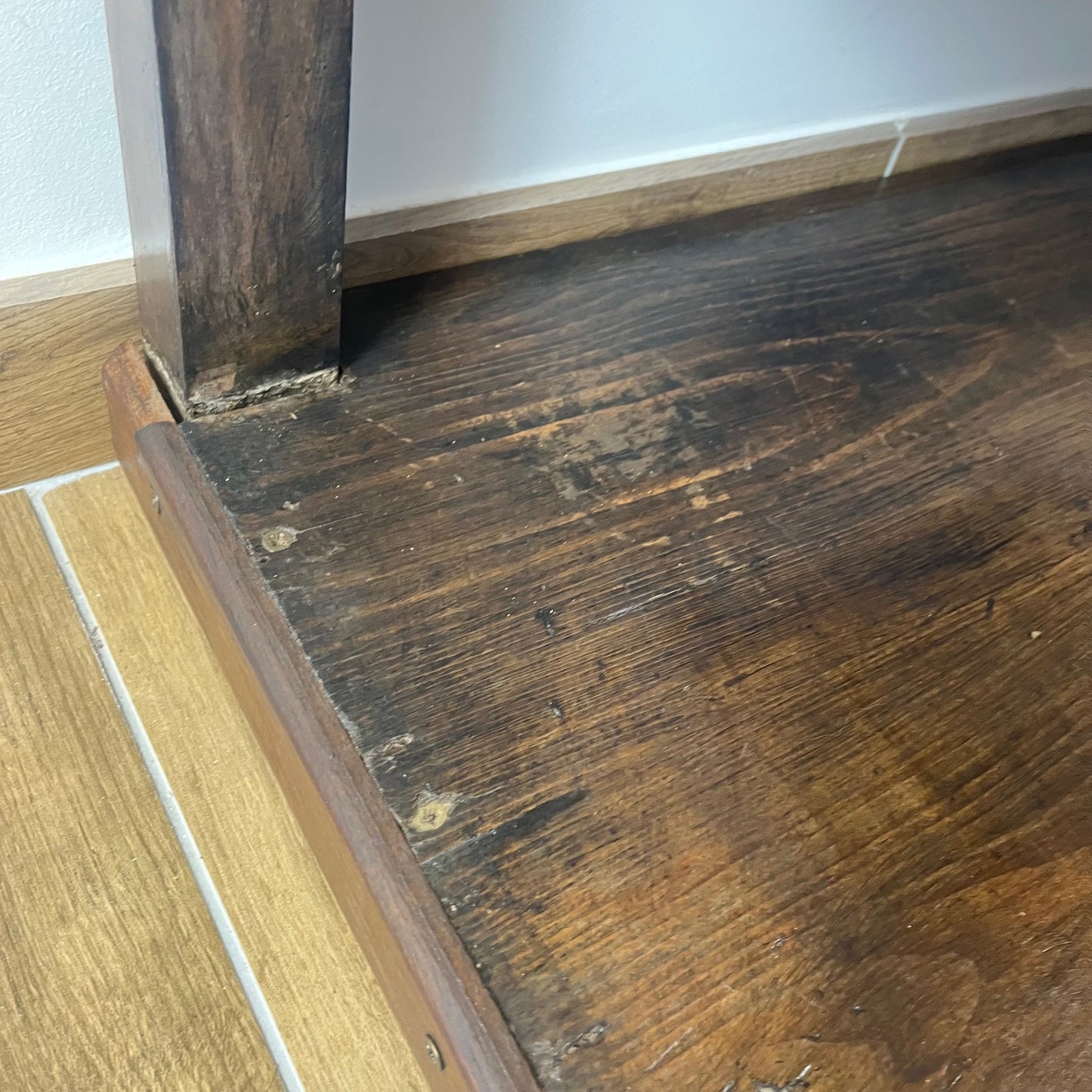 Antique solid wood console table – late 19th / early 20th century