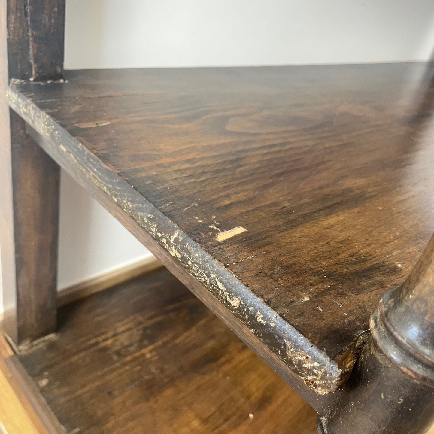 Antique solid wood console table – late 19th / early 20th century
