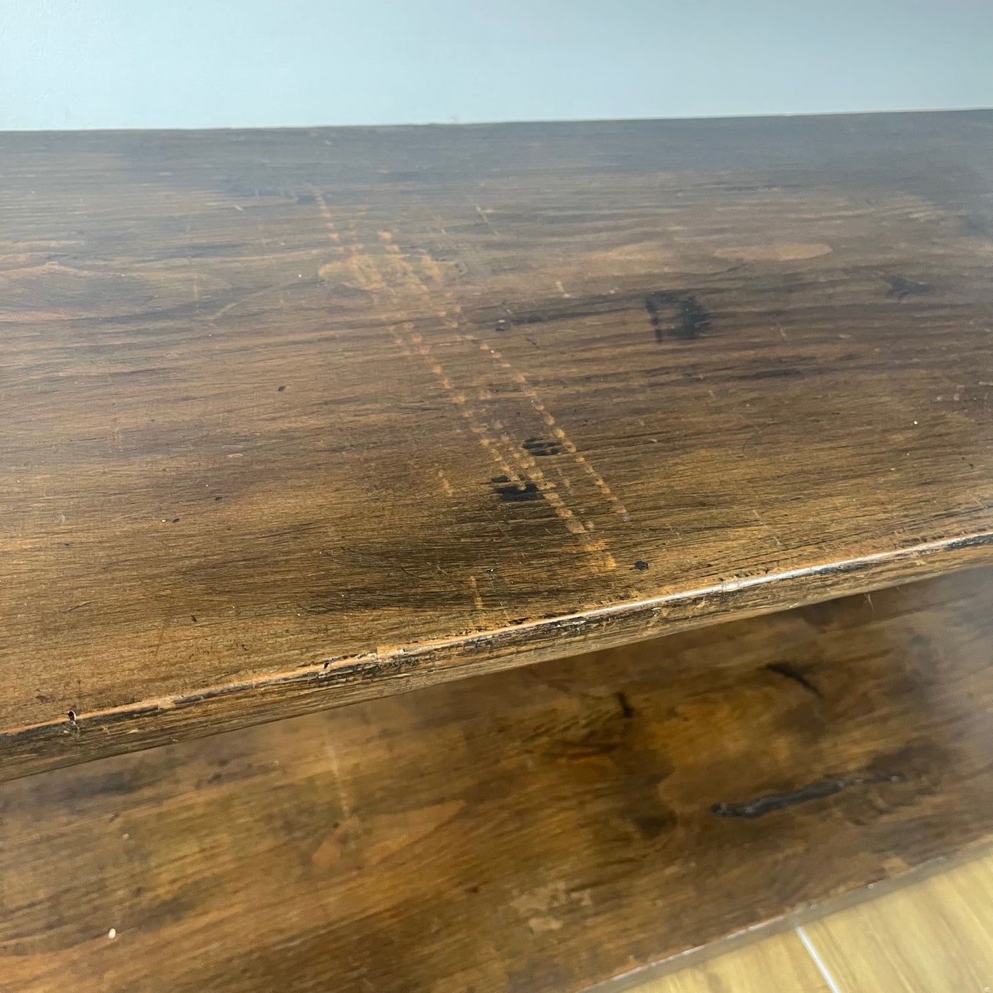 Antique solid wood console table – late 19th / early 20th century