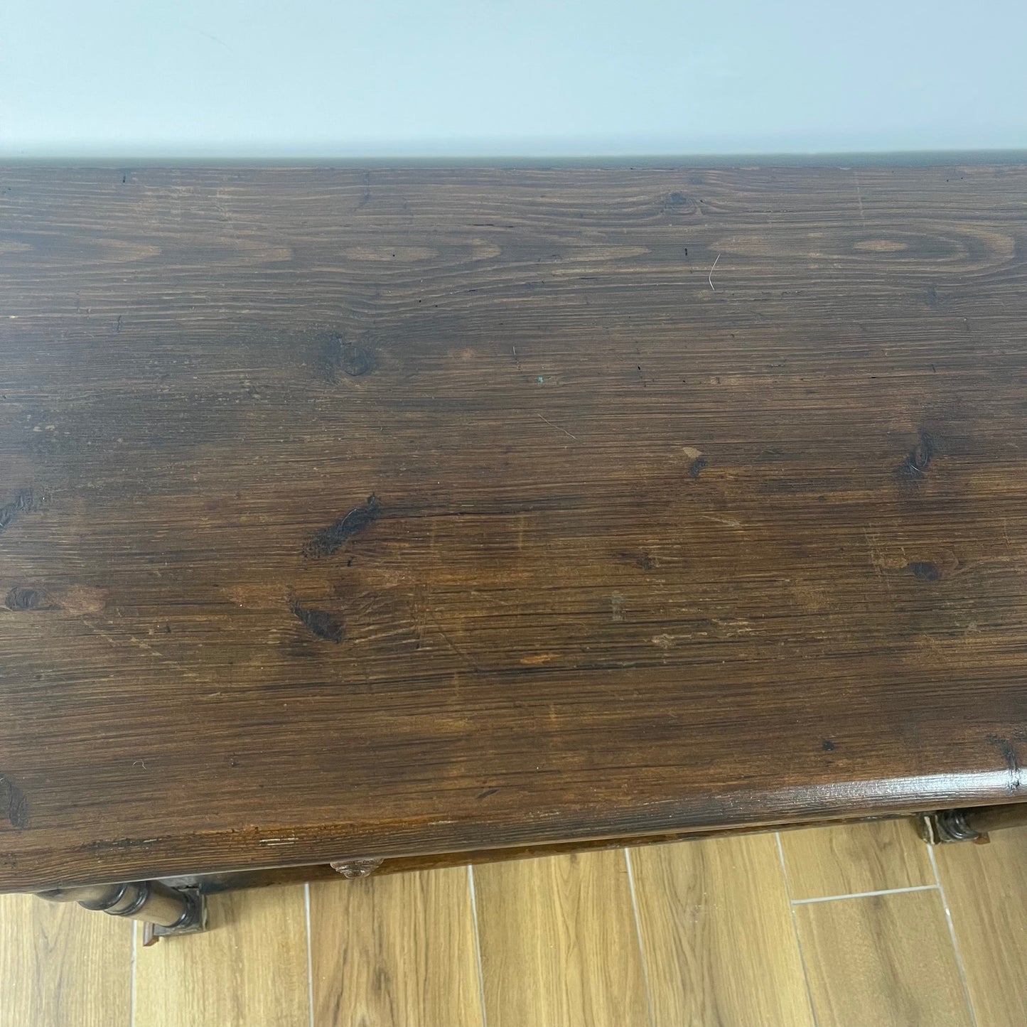 Antique solid wood console table – late 19th / early 20th century